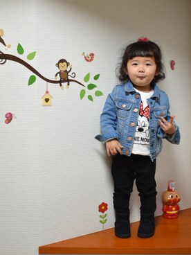 「babygap」｜「アイテム（バレエシューズ）」を使った、i_0324さん（キッズ・90cm）の春コーディネート