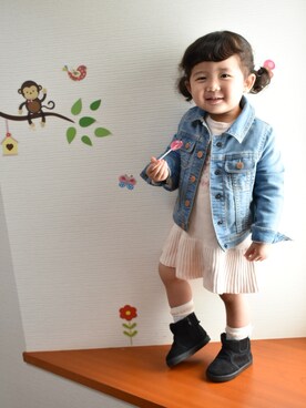 「babygap」｜「アイテム（ブーツ）」を使った、i_0324さん（キッズ・90cm）の春コーディネート