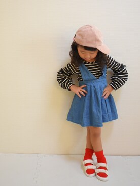 「アイテム（スカート）」を使った、i_0324さん（キッズ・100cm）の秋コーディネート
