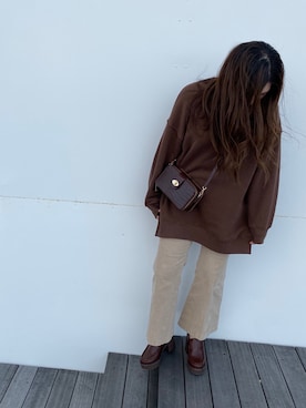 「OZOC（オゾック）のアイテム（パンプス）」を使った、みっこさん（レディース・163cm）の冬コーディネート