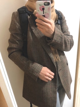 「GAP（ギャップ）のアイテム（テーラードジャケット）」を使った、atelierさん（レディース・158cm）の秋コーディネート