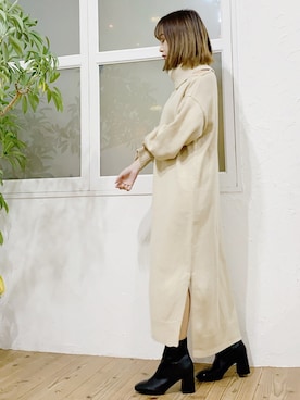 「アイテム（ブーティ）」を使った、yumiさん（レディース・153cm・20代）の冬コーディネート