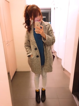 「TAIPEI」｜「アイテム（ダッフルコート）」を使った、Katherineさん（レディース・165cm）の冬コーディネート