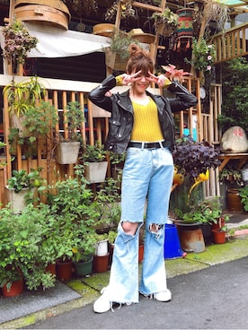 「Keds（ケッズ）のアイテム（スニーカー、ホワイト系）」を使った、Katherineさん（レディース・165cm）の春コーディネート