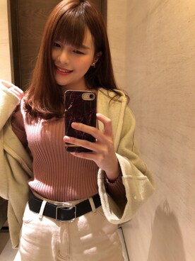 「PULL&BEAR（プルアンドベア）のアイテム（チノパンツ）」を使った、Katherineさん（レディース・165cm）の春コーディネート