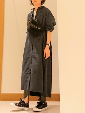 「スリットレギンス」｜yokoさん（レディース・166cm）の秋コーディネート
