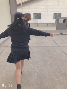 「HARUTA（ハルタ）のHARUTA　ハルタ　人工ローファー3E　4505（ローファー、ブラック系）」を使った、RINAさん（レディース・153cm）の春コーディネート