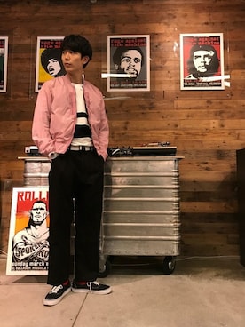 「Journal Standard TRISECT（トライセクト）のアイテム（パンツ）」を使った、Rikuさん（メンズ・181cm）の春コーディネート