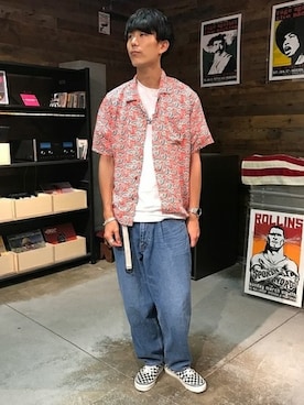 「デニムペインターパンツ」｜Rikuさん（メンズ・181cm）の秋コーディネート