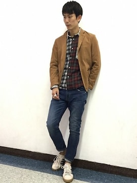 「英国風」｜Rikuさん（メンズ・181cm）の秋コーディネート