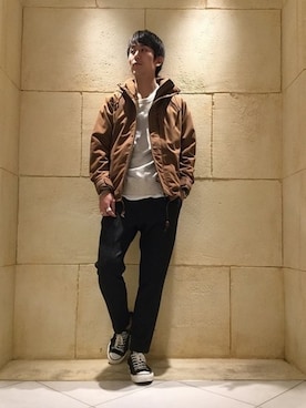 「JOURNAL STANDARD（ジャーナルスタンダード）のアイテム（マウンテンパーカー）」を使った、Rikuさん（メンズ・181cm）の秋コーディネート