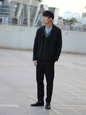「チルデンニット」｜Rikuさん（メンズ・181cm）の秋コーディネート