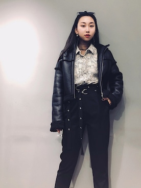 「AS（アス）のアイテム（ジャケット/アウター）」を使った、YangwYingさん（レディース・167cm）の秋コーディネート