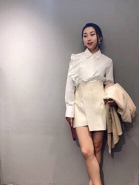 「AS（アス）のアイテム（トップス）」を使った、YangwYingさん（レディース・167cm）の秋コーディネート