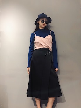 「AS（アス）のアイテム（トップス）」を使った、YangwYingさん（レディース・167cm）の秋コーディネート