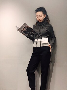 「AS（アス）のアイテム（トップス）」を使った、YangwYingさん（レディース・167cm）の秋コーディネート