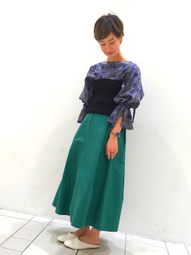 「AUBREY（オーブリー）のアイテム」を使った、Shiori Maezawaさん（レディース・154cm）の冬コーディネート