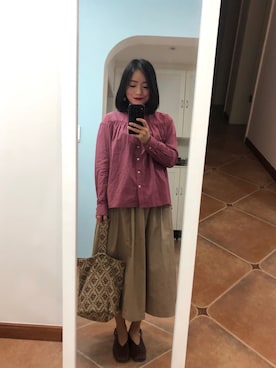 「PAR ICI（パーリッシィ）のアイテム（バッグ）」を使った、アカネさん（レディース・153cm）の冬コーディネート