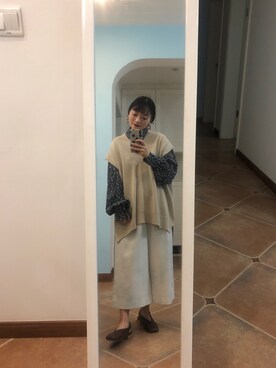 「BLISS POINT（ブリスポイント）のアイテム（パンツ）」を使った、アカネさん（レディース・153cm）の春コーディネート