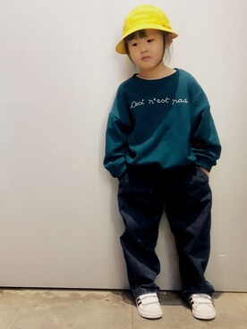 「KIKIのアイテム」を使った、Kikihanさん（キッズ・110cm）の秋コーディネート