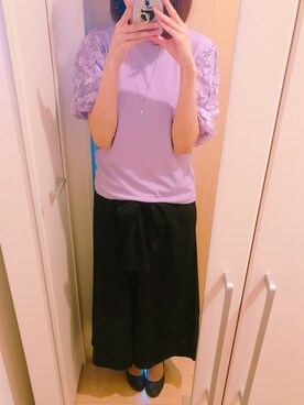 「ラベンダー」｜chiho*さん（レディース・167cm）の春コーディネート