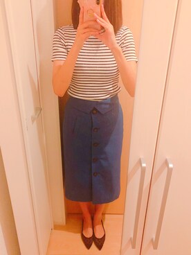 「mille blanc（ミルブラン）のアイテム」を使った、chiho*さん（レディース・167cm）の夏コーディネート