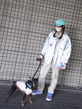 「EFFECTEN（エフェクテン）のアイテム（ジャケット/アウター）」を使った、あり子さん（レディース・148cm）の春コーディネート