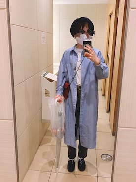 「SEVENDAYS=SUNDAY（セブンデイズサンデイ）のアイテム（シャツワンピース）」を使った、kcさん（レディース・157cm）の春コーディネート