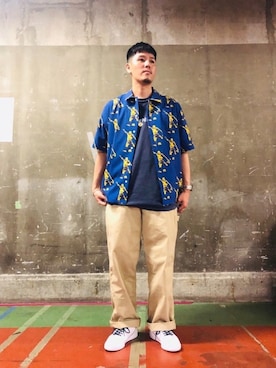 「MASTER&Co（マスターアンドコー）のアイテム（パンツ）」を使った、AKIHIROさん（メンズ・178cm）の夏コーディネート