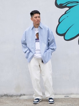 「SEEALL（シーオール）のアイテム」を使った、AKIHIROさん（メンズ・178cm）の春コーディネート