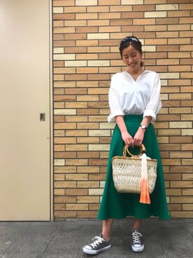 「アイテム（カチューシャ）」を使った、bekkiさん（レディース・160cm）の春コーディネート