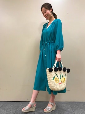 「YECCA VECCA（イェッカヴェッカ）のアイテム（ワンピース/ドレス）」を使った、bekkiさん（レディース・160cm）の春コーディネート