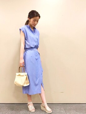 「YECCA VECCA（イェッカヴェッカ）のアイテム（ワンピース）」を使った、bekkiさん（レディース・160cm）の春コーディネート