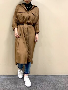 「YECCA VECCA（イェッカヴェッカ）のアイテム（ワンピース/ドレス）」を使った、bekkiさん（レディース・160cm）の秋コーディネート