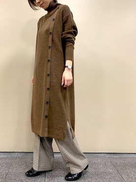 「YECCA VECCA（イェッカヴェッカ）のアイテム（ワンピース/ドレス）」を使った、bekkiさん（レディース・160cm）の秋コーディネート