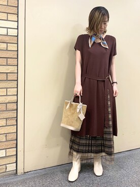 「YECCA VECCA（イェッカヴェッカ）のアイテム（ワンピース）」を使った、bekkiさん（レディース・160cm）の夏コーディネート