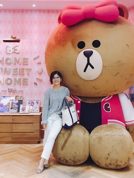 「Mo&Co.（モーアンドコー）のアイテム（パンツ）」を使った、XDさん（レディース・159cm）の秋コーディネート
