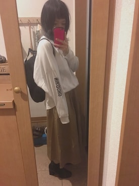 「黒リュック」｜「アイテム（ブーツ）」を使った、くろみさん（レディース・155cm）の秋コーディネート