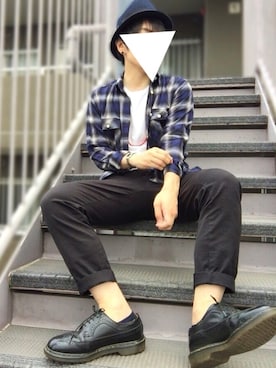 「Marc by Marc Jacobs（マークバイマークジェイコブス）のアイテム（ピアス（両耳用））」を使った、つぼさん（メンズ・170cm）の秋コーディネート