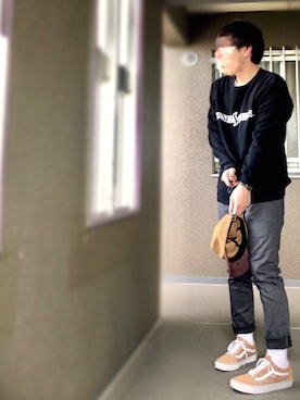 「コーデュロイキャップ」｜「アイテム（アナログ腕時計）」を使った、つぼさん（メンズ・170cm）の秋コーディネート