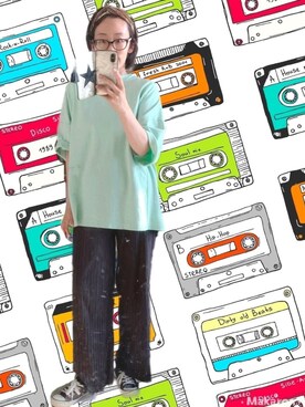 「NOMBRE IMPAIR（ノンブルアンペール）のアイテム（パンツ）」を使った、yayowillさん（レディース・159cm）の夏コーディネート