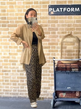 「FIL DE FER（フィルデフェール）のアイテム（パンツ）」を使った、yayowillさん（レディース・159cm）の夏コーディネート