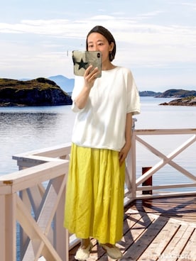 「SHIPS Days（シップスデイズ）のアイテム」を使った、yayowillさん（レディース・159cm）の夏コーディネート