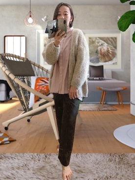 「SHIPS（シップス）のアイテム（ピアス（両耳用））」を使った、yayowillさん（レディース・159cm）の冬コーディネート