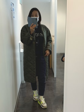 「ROTHCO（ロスコ）のアイテム（その他アウター）」を使った、yayowillさん（レディース・159cm）の冬コーディネート