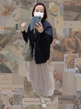 「STELLA CIFFON（ステラシフォン）のアイテム」を使った、yayowillさん（レディース・159cm）の冬コーディネート