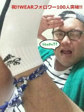 「Subciety（サブサエティ）のアイテム（その他）」を使った、チャッピー＠人間ゆるキャラシンガーさん（メンズ・171cm）の秋コーディネート