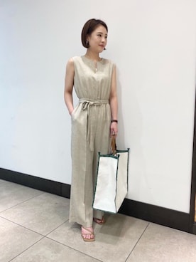 「UNITED ARROWS（ユナイテッドアローズ）のアイテム（サロペット/オーバーオール）」を使った、AYAさん（レディース・156cm）の春コーディネート