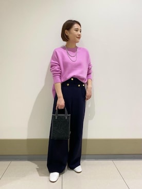 「A VACATION（アヴァケーション）のアイテム（バッグ）」を使った、AYAさん（レディース・156cm）の秋コーディネート