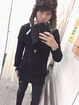 「FAT(エフエイティー)のアイテム(帽子)」を使った、Daikiさん(メンズ・171cm)の冬コーディネート